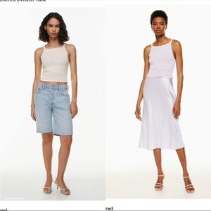 Aritzia Cotton Crochet Tank Top. XS